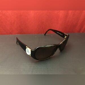 Versace Black Sunglasses with Gold Accents